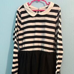 GUC Cat & Jack Black and White “Wednesday” dress Girls XL 14